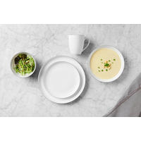 KOMBINOVANÝ SERVIS 20-dielne, nový kostný porcelán (new bone china) keramika  - čierna/biela, Design, keramika - Novel