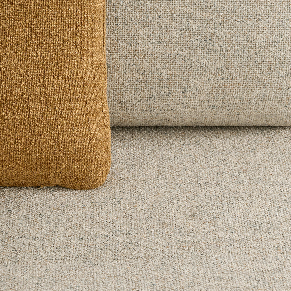 LIEGE  in Webstoff Creme  - Eiche dunkel/Creme, Design, Holz/Textil (217/92/107cm) - Joka