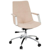 DREHSTUHL Flachgewebe Beige  - Beige/Alufarben, MODERN, Kunststoff/Textil (57/100/75cm) - MID.YOU