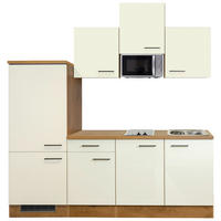 KUCHYNSKÁ LINKA AVILA - čierna/magnóliová, Modern, kov/kompozitné drevo (210cm) - FlexWell