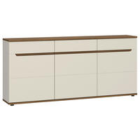 TÁLALÓSZEKRÉNY 180/87/45 cm  - kasmírszínű/diófa színű, Basics, műanyag/faalapú anyag (180/87/45cm) - Hom`in