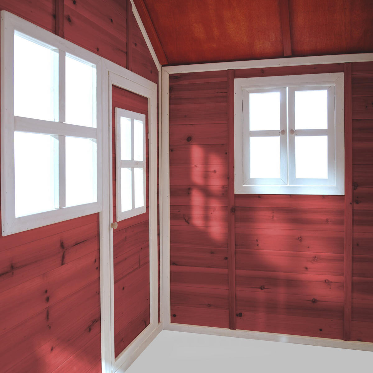 SPIELHAUS  - Rot, KONVENTIONELL, Holz (188/149/159cm) - EXIT Toys