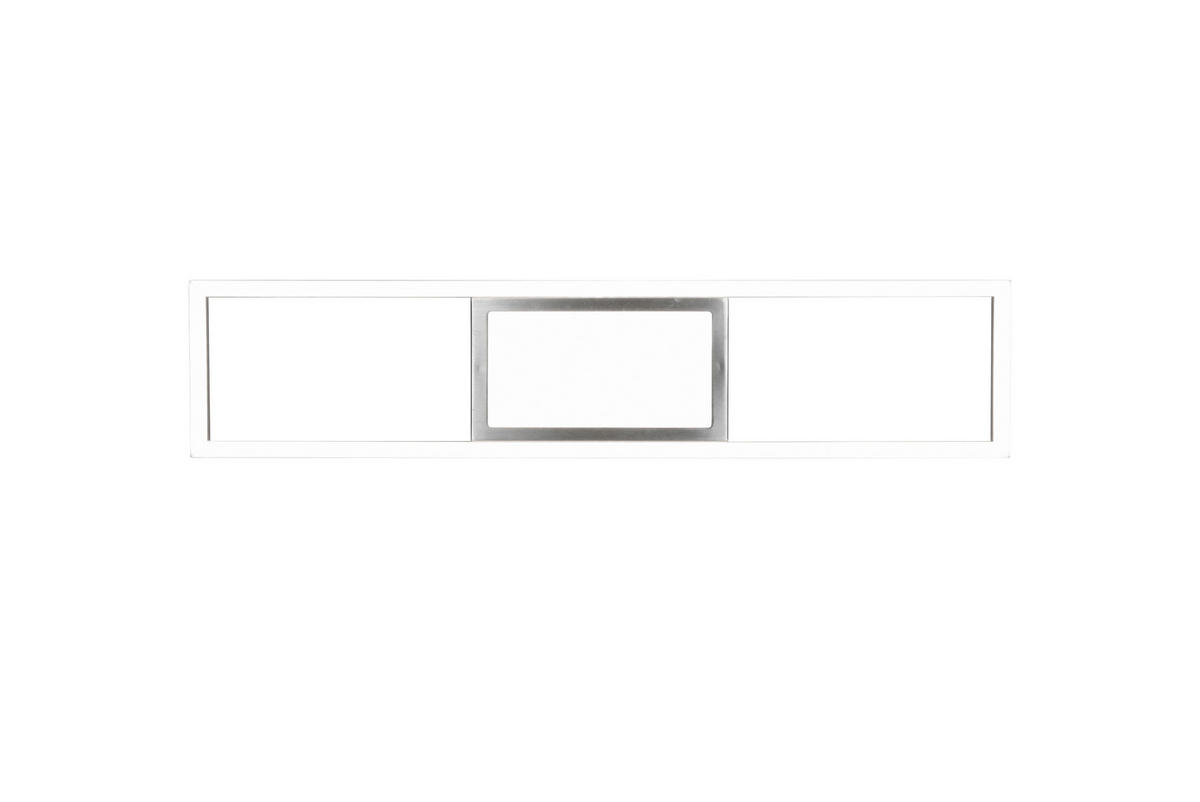 LED-DECKENLEUCHTE     - Nickelfarben, Design, Metall (60/6/13cm)
