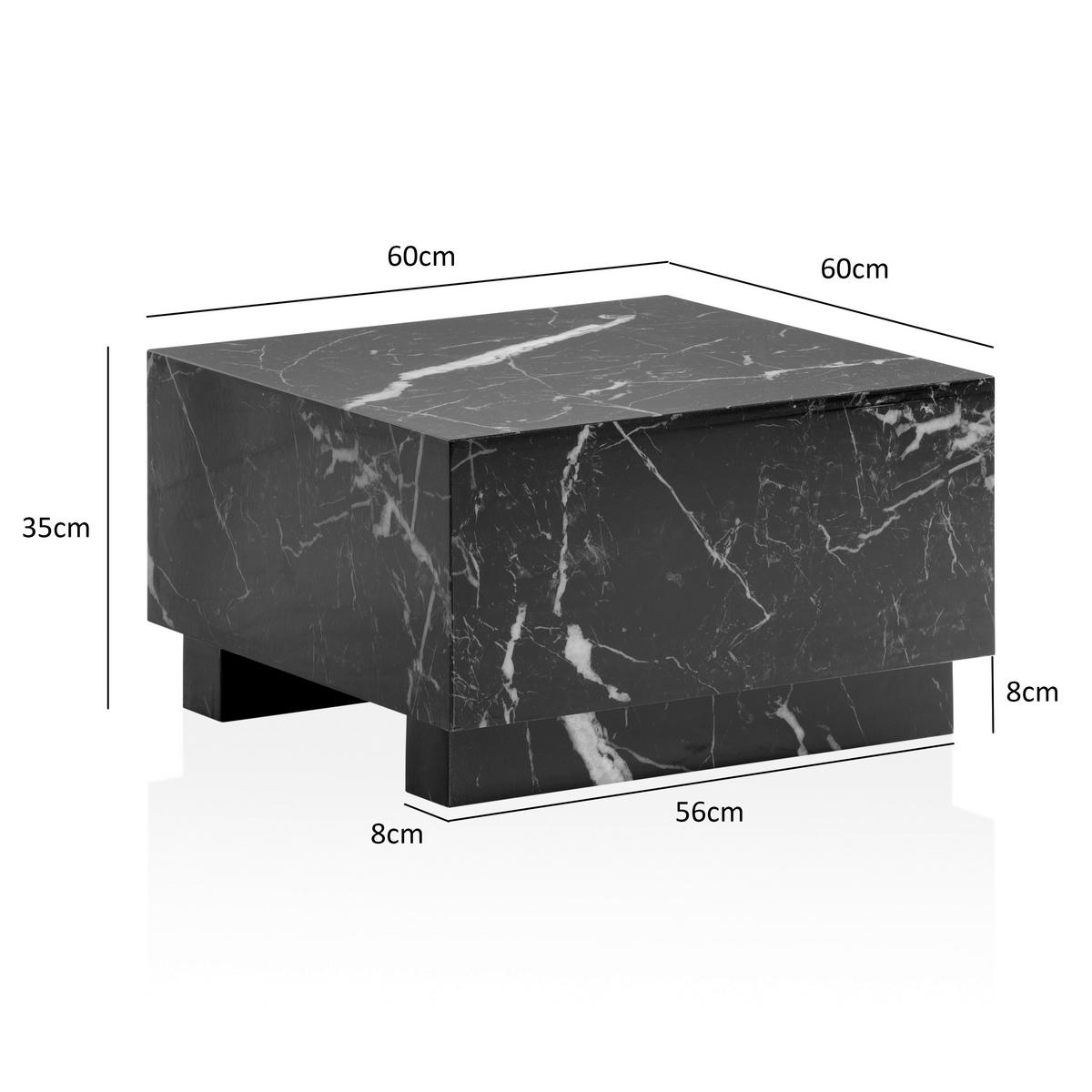 COUCHTISCH in Holzwerkstoff 60/60/35 cm   - Schwarz Hochglanz, Lifestyle, Holzwerkstoff (60/60/35cm) - Livetastic