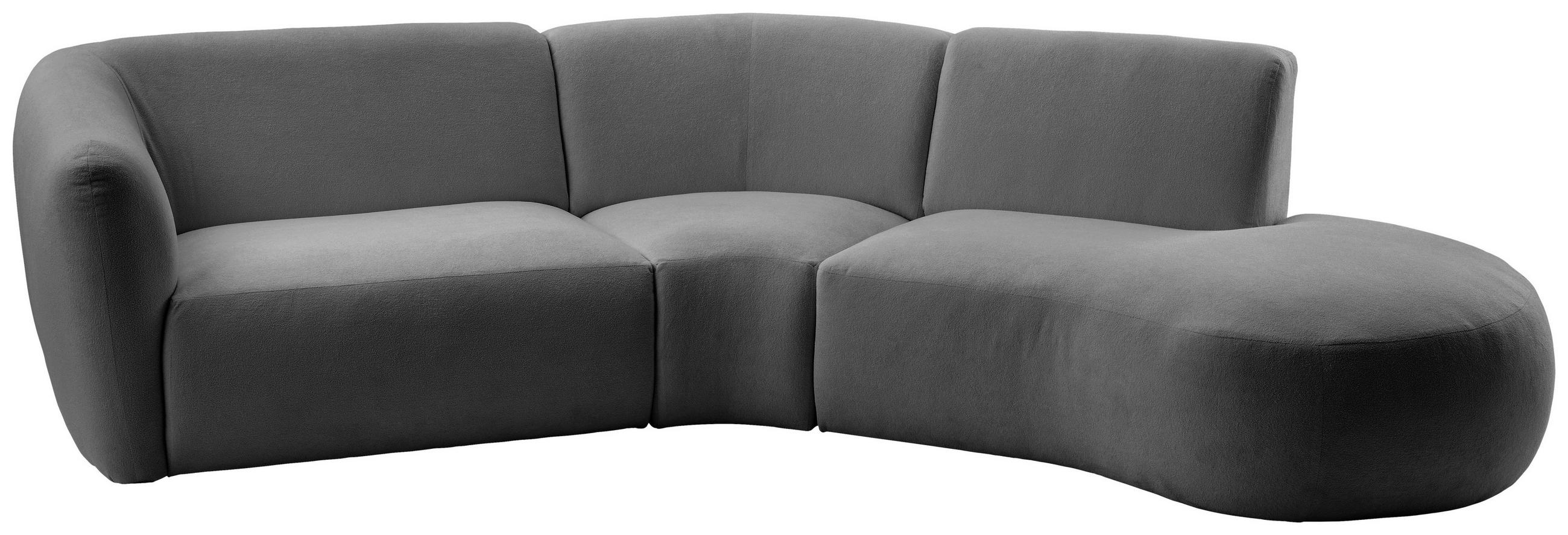 ECKSOFA Anthrazit Mikrofaser  - Anthrazit/Schwarz, MODERN, Kunststoff/Textil (276/182cm) - Livetastic