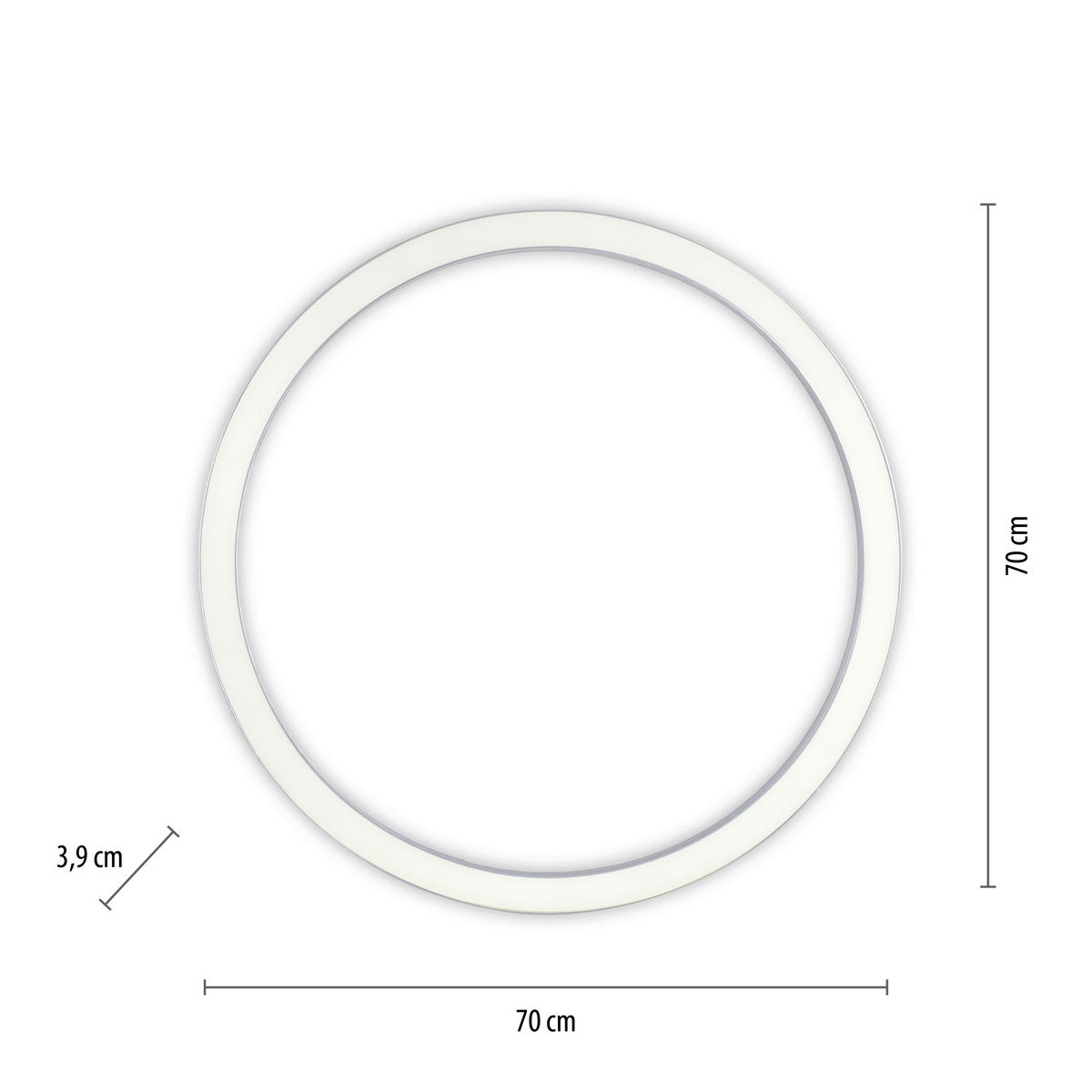 LED-DECKENLEUCHTE Pure Lines 70/70/4 cm   - Design, Metall (70/70/4cm) - Neuhaus PURE