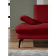 ECKSOFA in Chenille, Mikrofaser Bordeaux  299/157 cm  - Bordeaux/Schwarz, Design, Textil/Metall (299/157cm) - Dieter Knoll