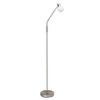 STEHLEUCHTE    - Silberfarben/Weiß, Basics, Glas/Metall (140/22,5/60cm) - Brilliant