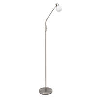 STEHLEUCHTE    - Silberfarben/Weiß, Basics, Glas/Metall (140/22,5/60cm) - Brilliant