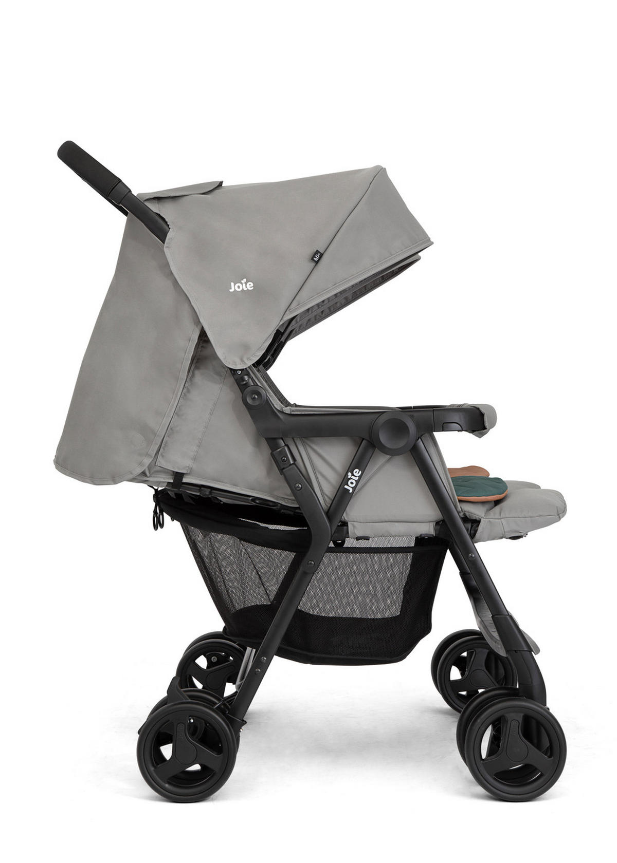 ZWILLINGSWAGEN Aire Twin  - Dunkelgrün/Koralle, Basics, Textil/Metall (78/102/70cm) - Joie