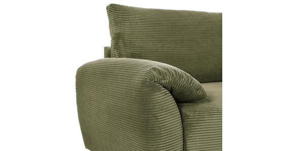 ECKSOFA Dunkelgrün Cord  - Dunkelgrün/Schwarz, KONVENTIONELL, Kunststoff/Textil (266/180cm) - Carryhome