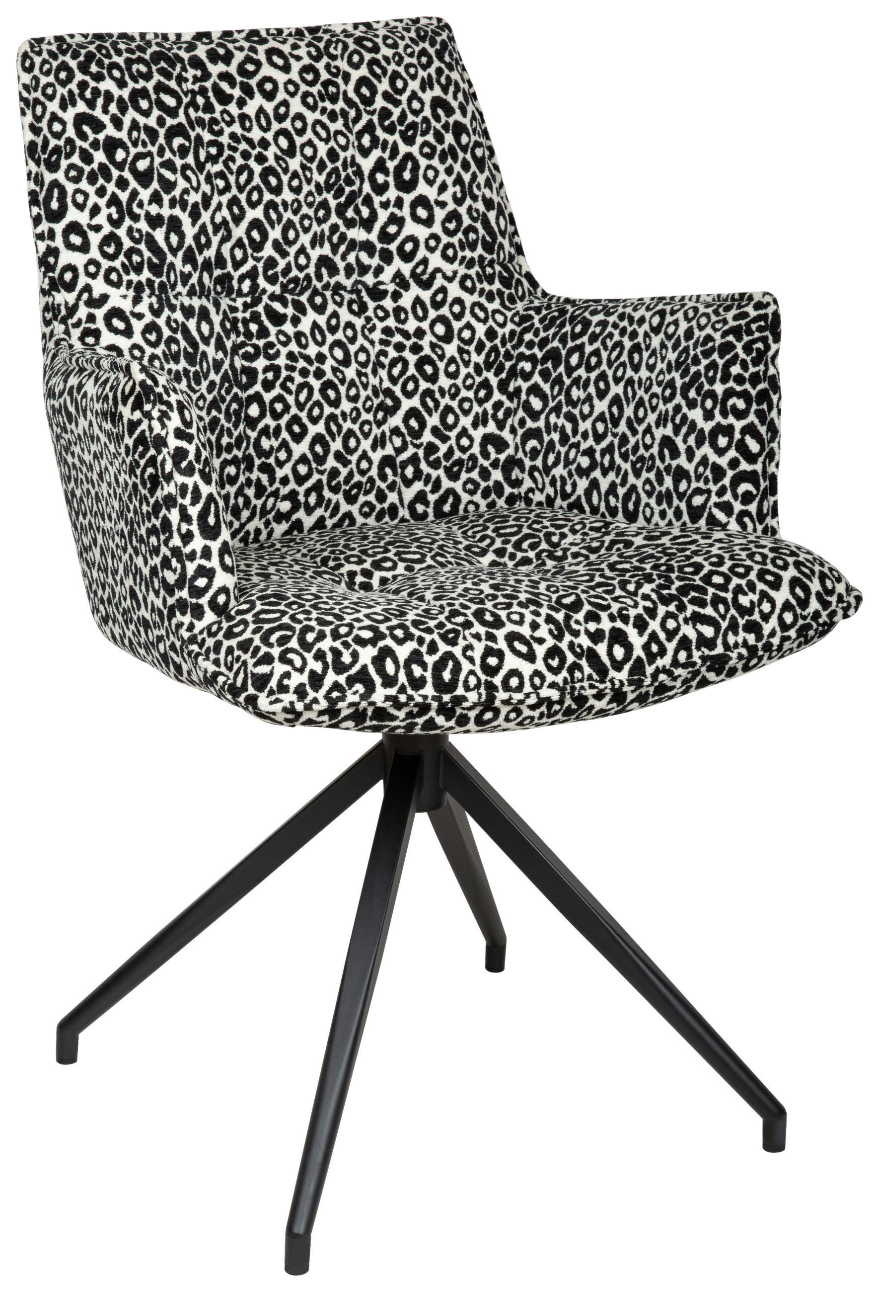 Novel ŽIDLE S PODRUČKAMI, železo, žakár, černá, bílá