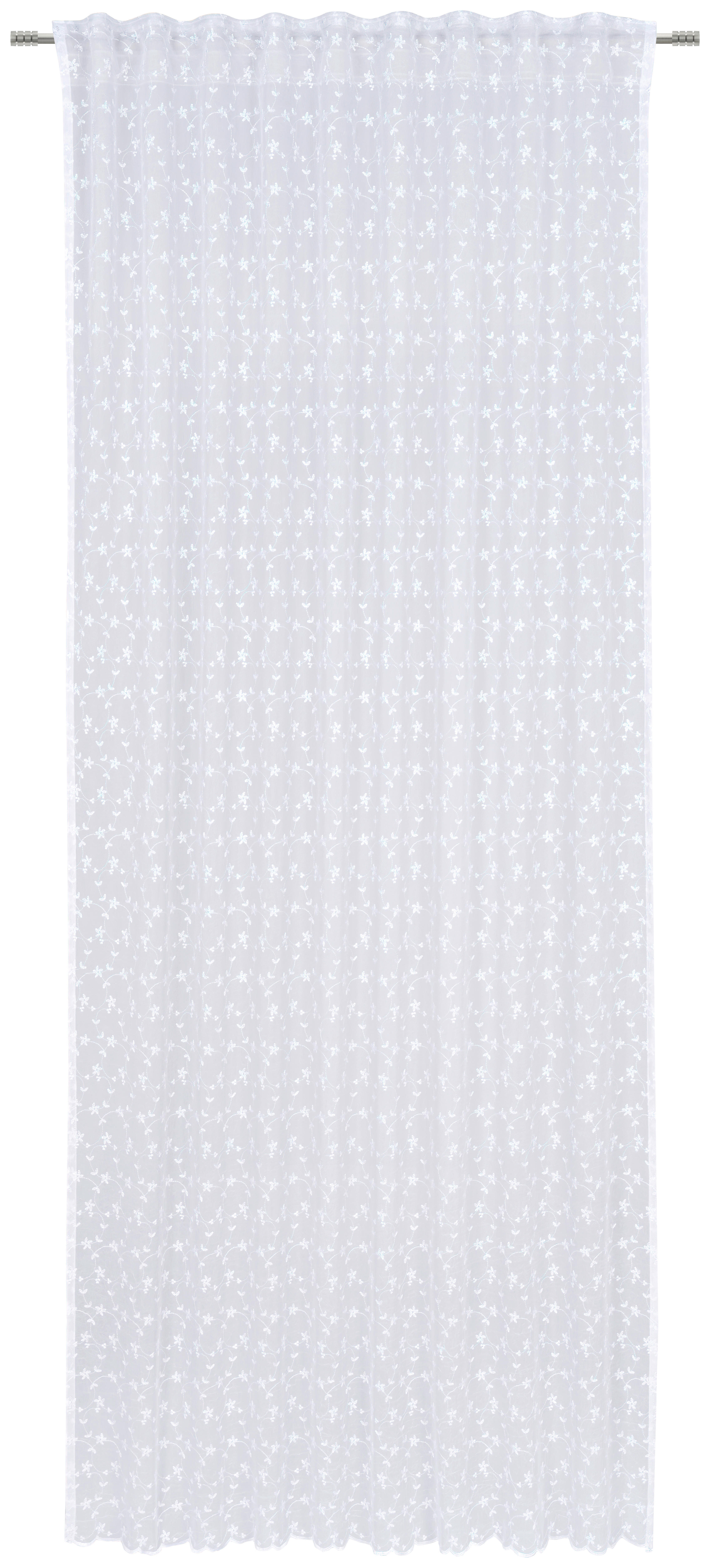 KONČANA ZAVESA  pol prosojno   140/245 cm  - bela, tekstil (140/245cm) - Esposa