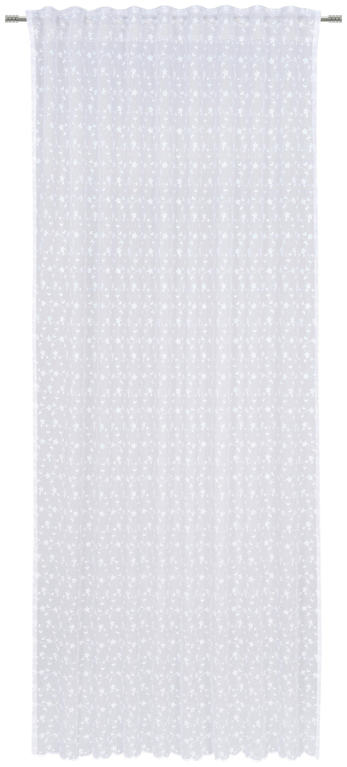 KONČANA ZAVESA  pol prosojno   140/245 cm  - bela, tekstil (140/245cm) - Esposa