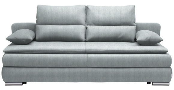 SCHLAFSOFA  in Webstoff Hellblau  - Silberfarben/Hellblau, KONVENTIONELL, Kunststoff/Textil (207/94/90cm) - Venda