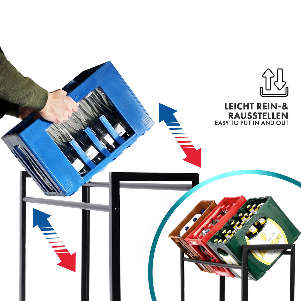 FLASCHENREGAL  - Silberfarben, Basics, Metall (49.5/115.5/32.5cm) - Floordirekt