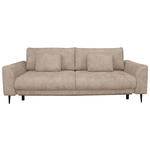 SCHLAFSOFA Chenille Beige  - Beige/Schwarz, KONVENTIONELL, Textil/Metall (235/90/104cm) - Carryhome