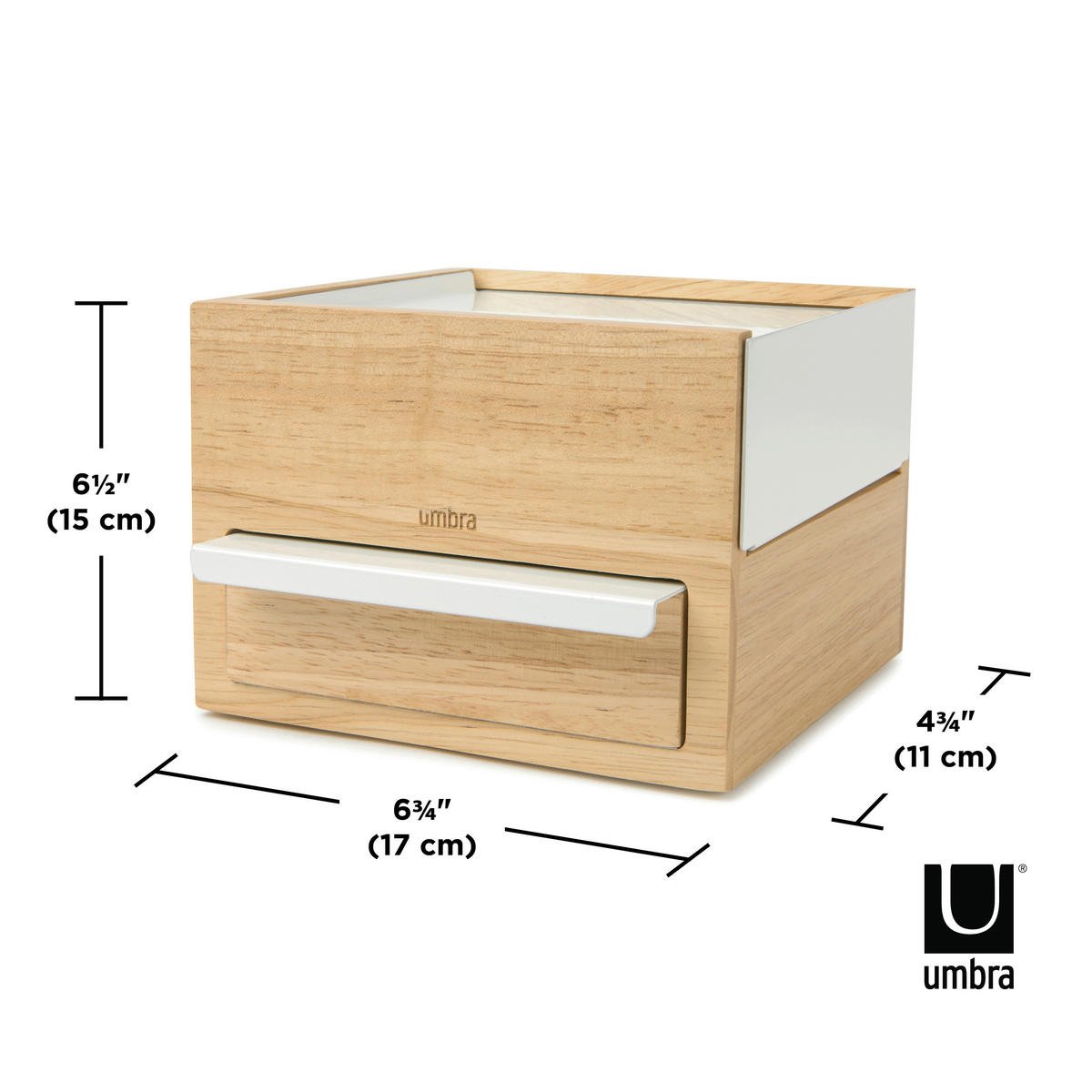 SCHMUCKBOX - Naturfarben, Design, Holz/Metall (17/11,2/15,2cm) - Umbra