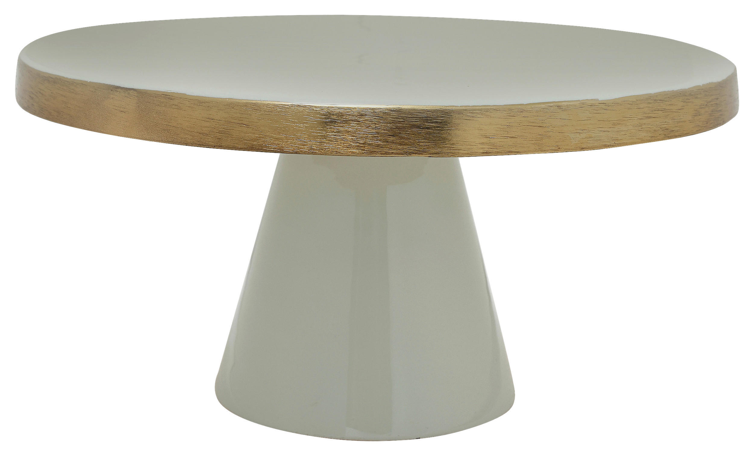 TORTENPLATTE - Goldfarben/Mintgrün, Trend, Metall (21/14cm) - Kayoom