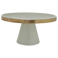 TORTENPLATTE - Goldfarben/Mintgrün, Trend, Metall (21/14cm) - Kayoom
