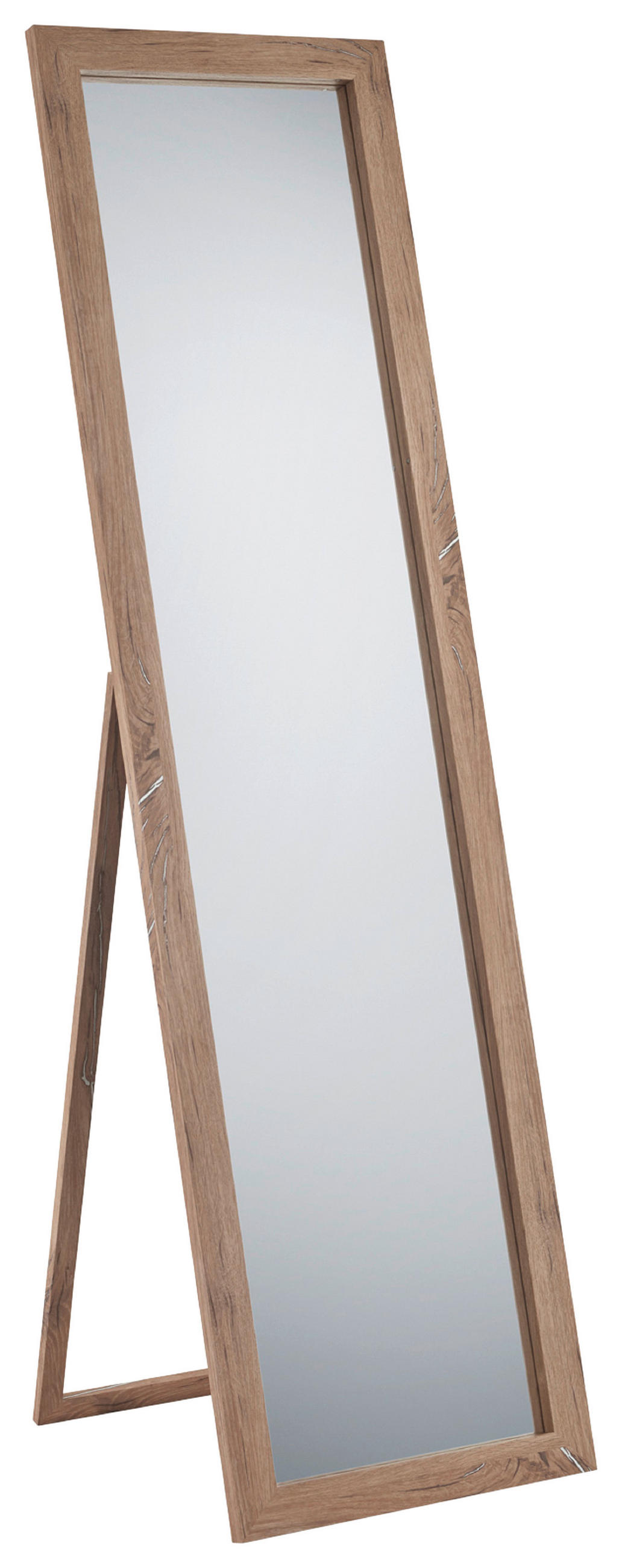 STANDSPIEGEL 50/170/6 cm  - Eichefarben, KONVENTIONELL, Glas/Holzwerkstoff (50/170/6cm)