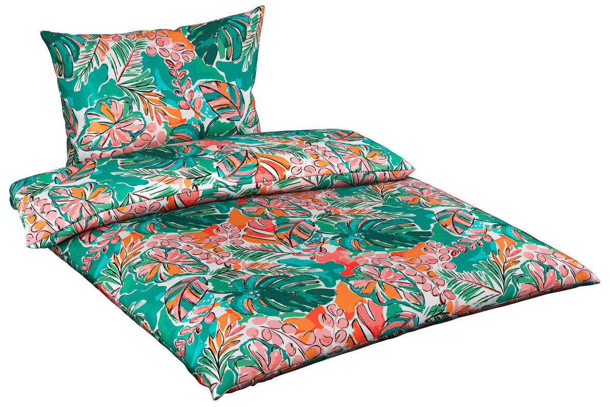 POSTEĽNÁ BIELIZEŇ, satén, viacfarebná, 140/200 cm - viacfarebná, Konventionell, textil (140/200cm) - Esposa