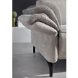 2-SITZER-SOFA Lederlook Hellgrau  - Hellgrau/Schwarz, KONVENTIONELL, Textil/Metall (194/103/92cm) - Dieter Knoll