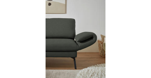ECKSOFA  in Flachgewebe Grün  175-224/255-365 cm  - Schwarz/Grün, Design, Textil/Metall (175-224/255-365cm) - Dieter Knoll