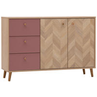 SIDEBOARD  109/73,9/33,05 cm 3 Schublade(n)  - Eichefarben/Mauve, Design, Holz/Holzwerkstoff (109/73,9/33,05cm) - MID.YOU