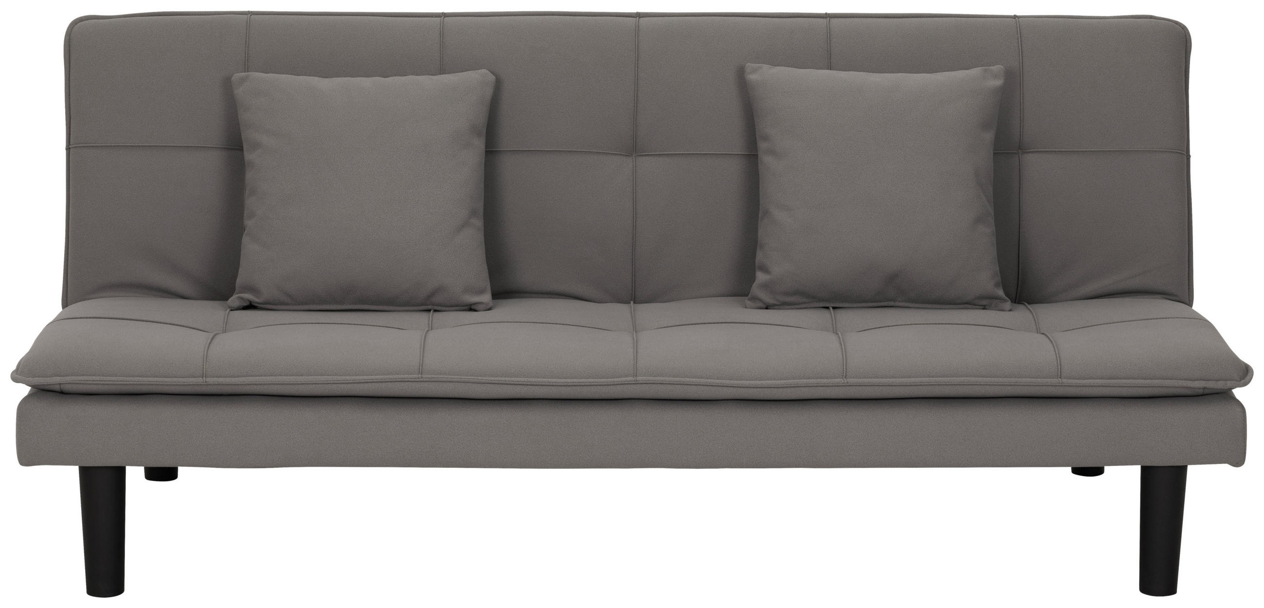 SCHLAFSOFA  in Mikrofaser Grau  - Schwarz/Grau, Basics, Kunststoff/Textil (180/79/91cm) - P & B