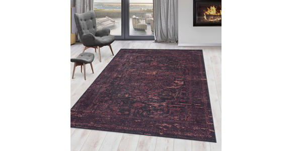 FLACHWEBETEPPICH 80/150 cm Fiesta Rot - Rot, Design, Leder/Textil (80/150cm) - Novel