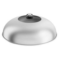 Grillhaube - Edelstahlfarben, Basics, Glas/Metall (33/12cm)