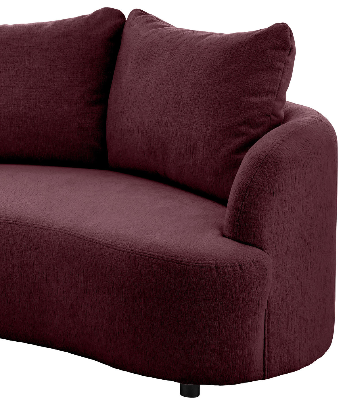 ECKSOFA in Mikrofaser Bordeaux  - Bordeaux/Schwarz, Modern, Kunststoff/Textil (250/139cm) - Livetastic