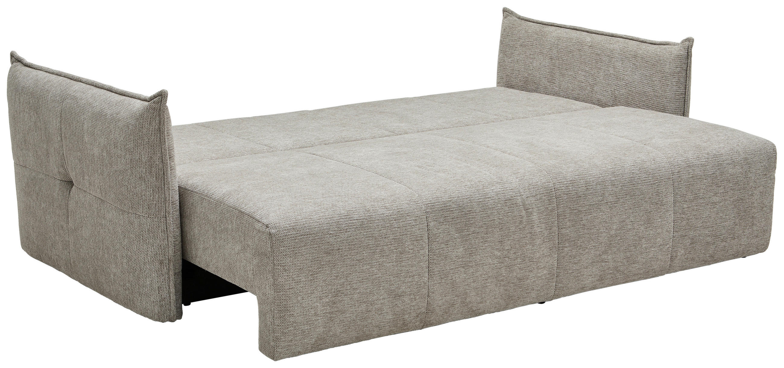 Thumbnail - Carryhome Schlafsofa, Taupe, Textil, 3-Sitzer, Füllung: Polyester, 224x90x107 cm, Stoffauswahl, Liegefunktion, Rücken ec...