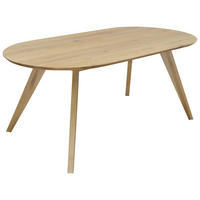 ESSTISCH 180/90/75 cm Echtholz  Holz Eichefarben  - Eichefarben, KONVENTIONELL, Holz (180/90/75cm) - VanDerken