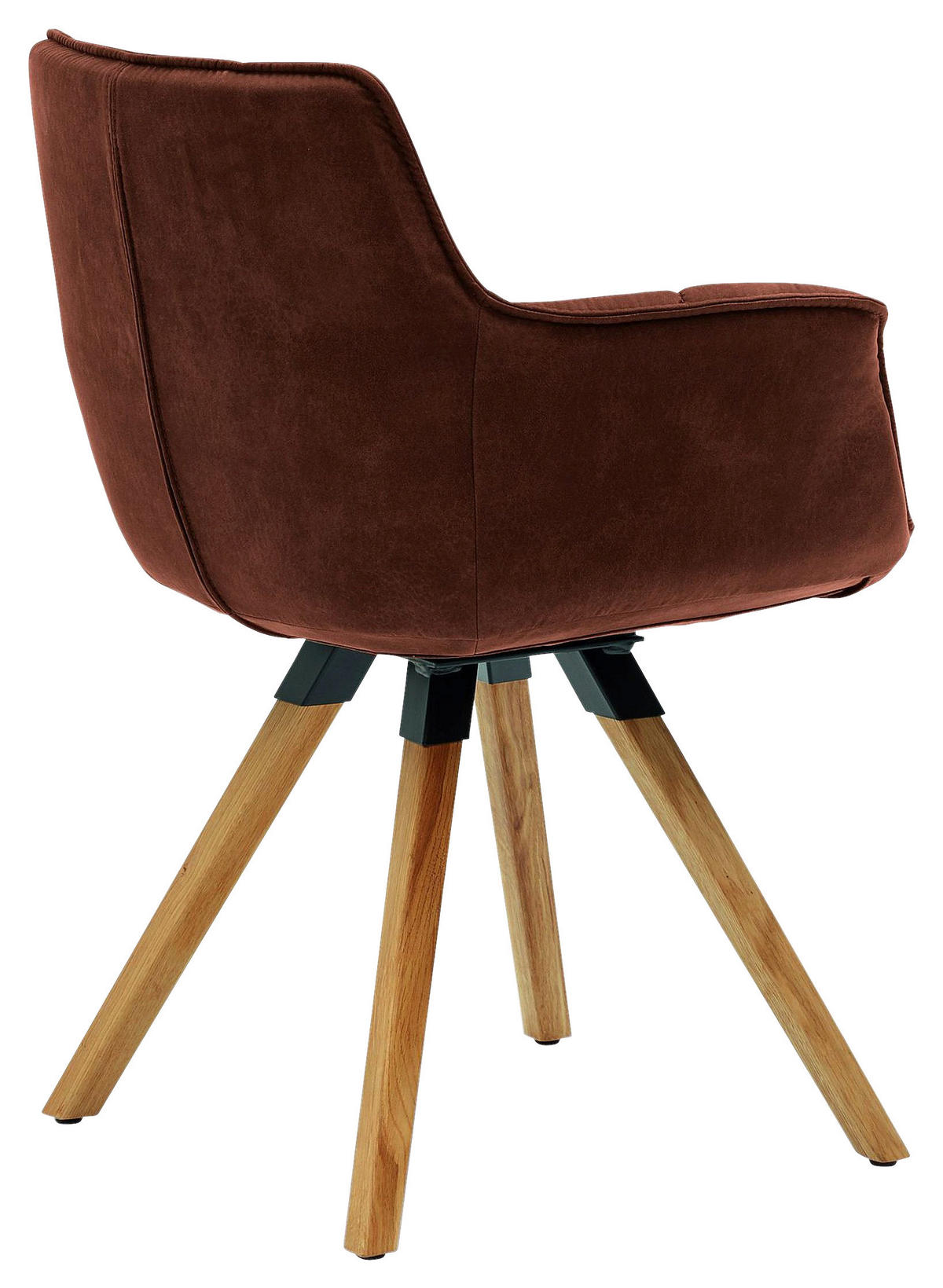 ARMLEHNSTUHL  in Mikrofaser  - Kastanienfarben/Eichefarben, KONVENTIONELL, Holz/Textil (67/85/60cm) - Musterring