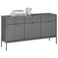 SIDEBOARD  in 153/84/39 cm  - Grau, Basics, Holzwerkstoff/Kunststoff (153/84/39cm) - Xora