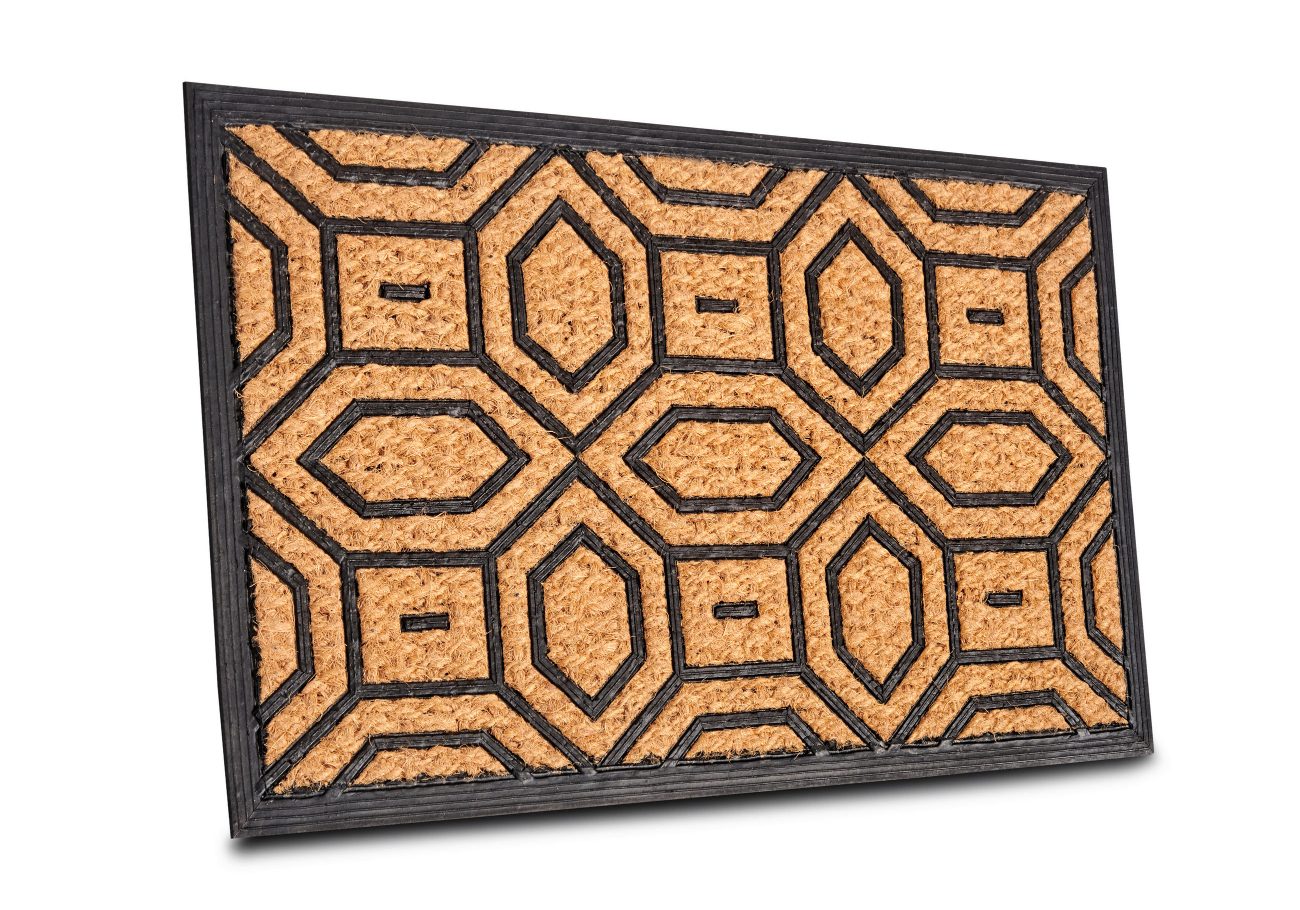 KOKOSMATTE  45/75 cm  Schwarz, Hellbraun  - Hellbraun/Schwarz, Basics, Naturmaterialien/Kunststoff (45/75cm) - Hanse Home