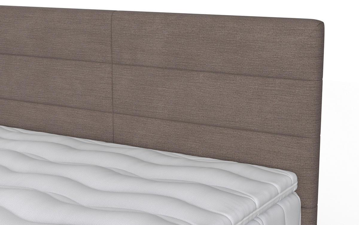 BOXSPRING-ÁGY 140/200 cm  taupe  - króm/taupe, Basics, faalapú anyag/textil (140/200cm) - Carryhome
