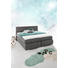 BOXSPRINGBETT Flachgewebe 140/200 cm INKL. Matratze - Chromfarben/Grau, Design, Kunststoff/Textil (140/200cm) - Carryhome