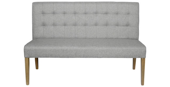SITZBANK 141/95/64 cm in Hellgrau - Eichefarben/Hellgrau, KONVENTIONELL, Holz/Textil (141/95/64cm) - Carryhome