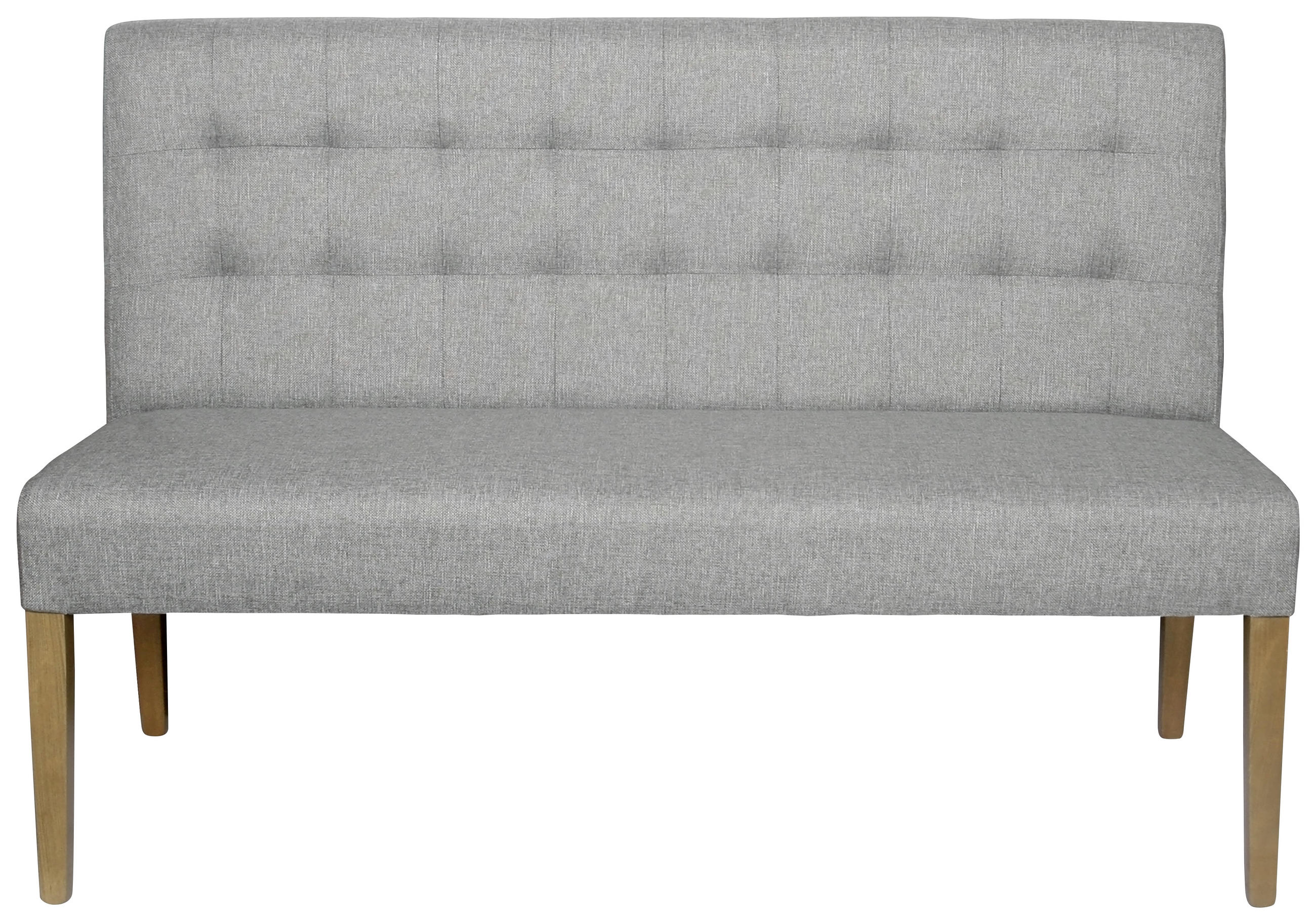 BANCĂ 141/95/64 cm in gri deschis - gri deschis/culoare lemn stejar, Konventionell, lemn/textil (141/95/64cm) - Carryhome