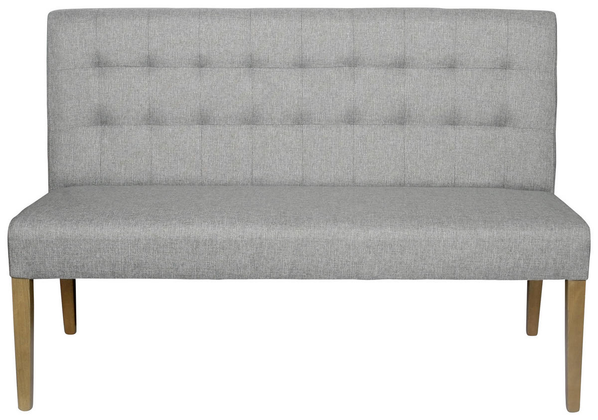 ÜLŐPAD textil világosszürke  - világosszürke/tölgyfa színű, Konventionell, textil/fa (141/95/64cm) - Carryhome