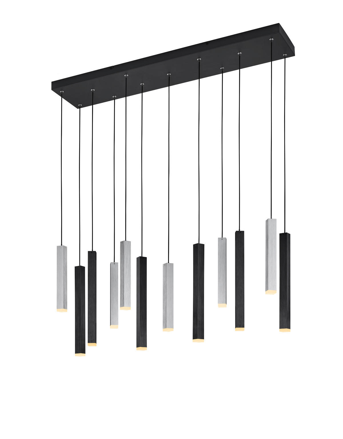 LED-HÄNGELEUCHTE CIVETO 110/20/240,5 cm   - Schwarz/Weiß, Design, Kunststoff/Metall (110/20/240,5cm) - Cinque