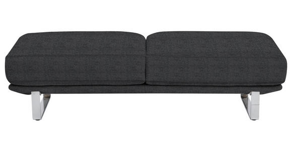 HOCKER in Textil Graphitfarben  - Graphitfarben, Design, Textil/Metall (160/44/60cm) - Dieter Knoll