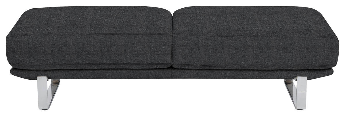 HOCKER in Textil Graphitfarben  - Graphitfarben, Design, Textil/Metall (160/44/60cm) - Dieter Knoll