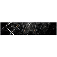 KÜCHENRÜCKWAND  - Schwarz/Weiß, Basics, Kunststoff/Metall (240/53,7/0,6cm) - Fani
