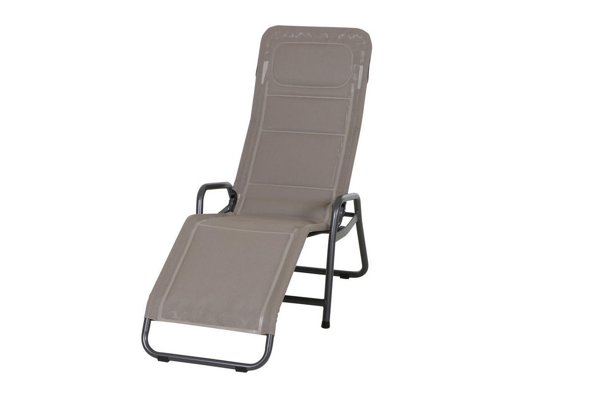 KIPPLIEGE 71/112/150 cm  - Taupe, KONVENTIONELL, Kunststoff/Metall (71/112/150cm) - Siena Garden