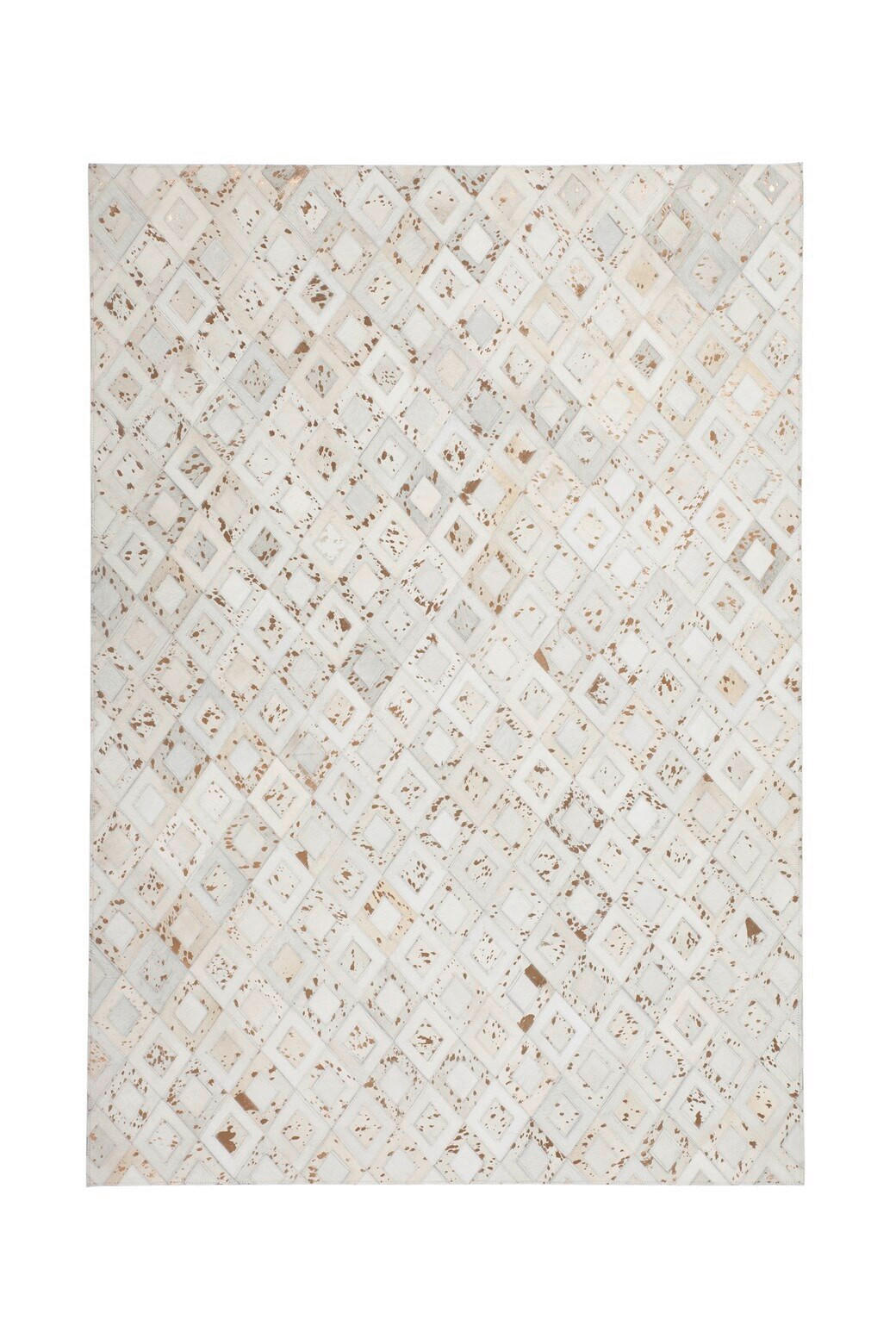 FLACHWEBETEPPICH 80/150 cm Spark 110 Elfenbein Chrom Chromfarben, Beige  - Chromfarben/Beige, Design, Leder/Textil (80/150cm) - Novel