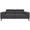 2-SITZER-SOFA Webstoff Grau  - Schwarz/Grau, Design, Textil/Metall (208/79/104cm) - MID.YOU